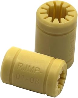 PLAFOPE 4Pcs Acessório De Impressora 3D Rolamentos Lineares Rolamentos De Substituição Rolamentos De Polímero De Apêndice De Bola Amarela Rolamentos De Polímero Lm8Uu Rolamentos Lineares