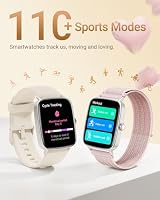 Smartwatch Damen Herren mit Telefonfunktion, 1,85" Fitnessuhr Smart Watch, 100+ Sportmodi Fitness Tracker mit Herzfrequenz/SpO2/Schlaf Monitor Schrittzähler, IP68 Wasserdicht Sportuhr für iOS Android – Ansicht 5