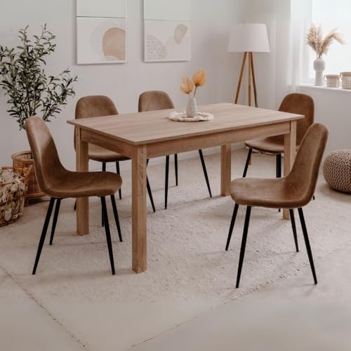 Mesa rectangular extensible color roble 120x70 cm - Circe