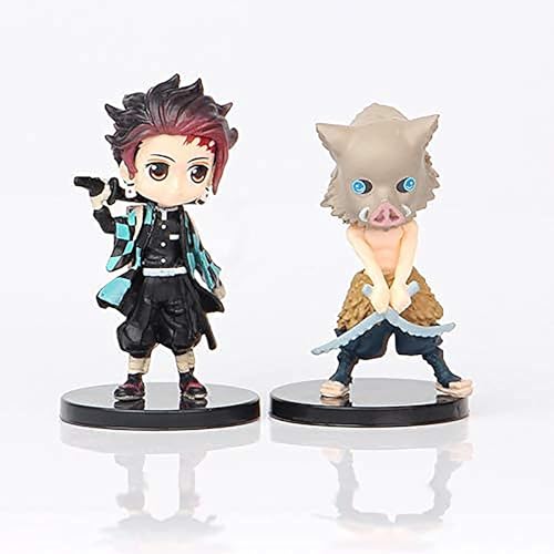 6 Pieces Anime Figures Set,Kid Birthday Cake Topper Decoration,Anime Theme party Supplies