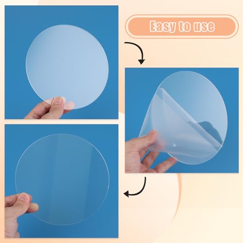 Image of 12PCS 6 Inch Clear Acrylic Circle Sheet, 1 /8 inch Thickness Disc, Round Blank Plastic for Name Cards, Cricut Cutting, Painting and DIY Projects
