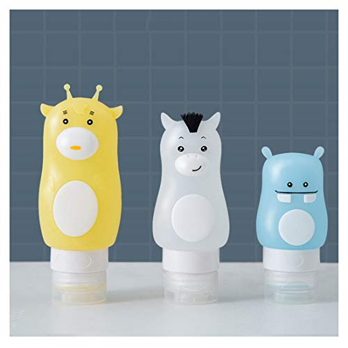 Preisvergleich Produktbild Leakproof bewegliche Silikon-Reisen Flaschen Set Squeezable und wiederbefüllbare Flaschen-Container für Shampoo, Conditioner, Lotion, Körperpflege, Approved TSA Airline Carry-On (3 Set)