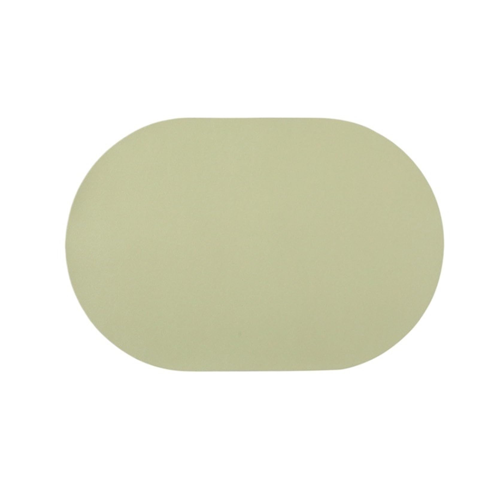 Oval Table Mats FOval Placemat Table Pad Mat For Kitchen Dining Cup Coaster Place Mats(Green)