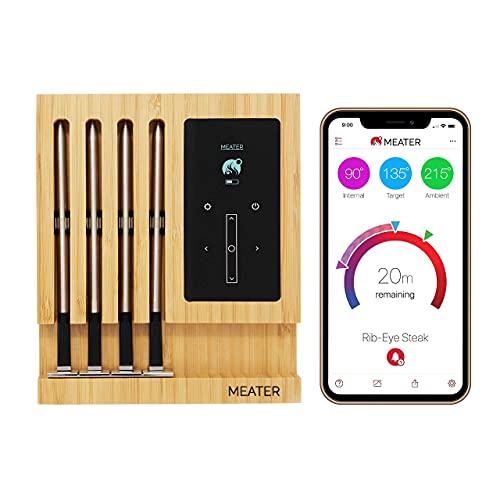 Meater Block & Bbq Mitts Bundle | Premium Wifi Smart Meat Thermometer With Heat Resistant Gloves | Bluetooth To Wifi Range Extension | For The Grill, Bbq, Smoker, Rotisserie, Oven #TOP1