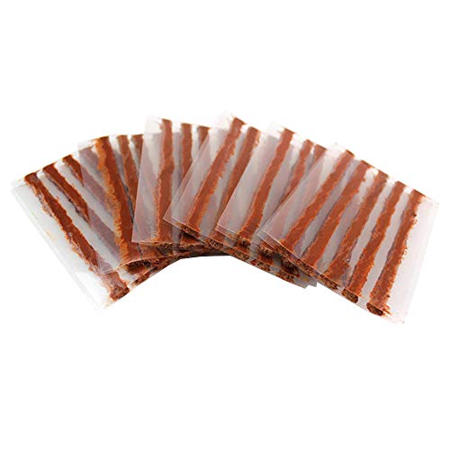Image of ESUPPORT 100Pcs Tire Repair Plugs Tyre Repair Rubber Sealing Strip Emergency Tubeless Tire Puncture Repair Strings Seal Tool Car Motorbike Brown 100mm x 6mm