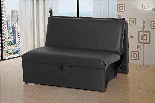 Sofá Cama 2 Lugares Malú Matrix Preto