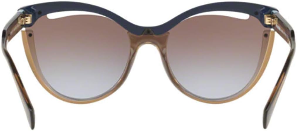 Miu Miu MU 01TS - UE62H2 Sunglasses BLUE/TRANSPARENT BROWN/VIOLET GRAD BROWN MIRROR 36mm