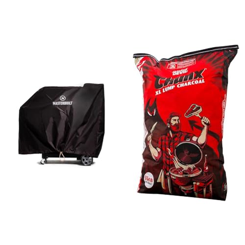 Masterbuilt® Gravity 800 Digital Charcoal Grill Smoker Cover Bundle with Jealous Devil 35LB All Natural Hardwood Lump Charcoal