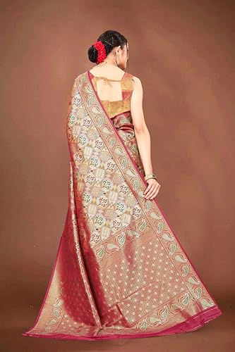 FASHIONFRICKS maroon kanjivaram silk saree – image 2