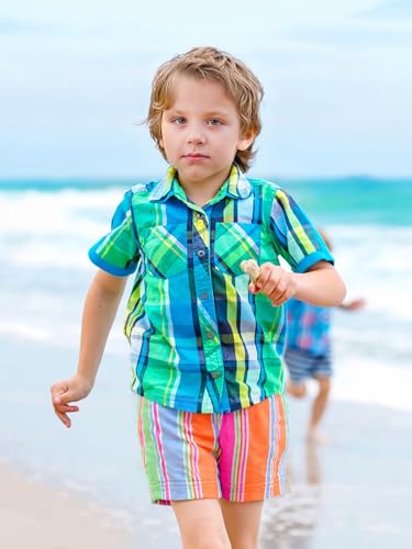 Image of SURF CUZ Boys Swim Trunks with Boxer Brief Liner Toddler Boy Stretch Swimsuit Shorts Quick Dry Swimming Trunks Bathing Suit