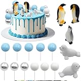 17 Stück Pinguin Kuchen Dekorationen Pinguin Thema Geburtstag Party Kindergeburtstag Dekorationen...