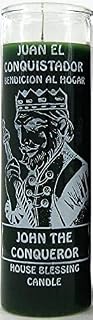 Indio 7 Day Glass Candle John The Conqueror House Blessing - Green