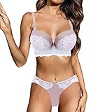 Sonojie Dessous-Set Damen Sexy Sexy Tiefer V-Ausschnitt Halfter Spitze Damen Reizwäsche Negligee Unregelmäßiger Hem Nachtwäsche Spitze Nachthemd Lingerie Nachtkleid Sleepwear