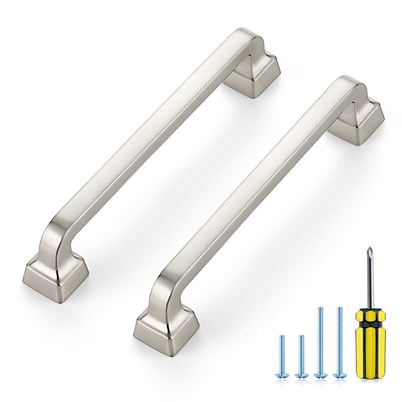 Ravinte Decor 30 Pack Brushed Nickel Cabinet Handles 5 Inch Cabinet Pulls, Kitchen Cabinet Handles Solid Handles for Cabinets and Drawers Silver Drawer Pulls and Knobs Cabinet Hardware