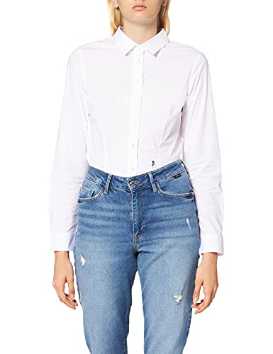 Seidensticker Damen Women Slim Longsleeve Stretch Bluse, Weiß(080620), 38...