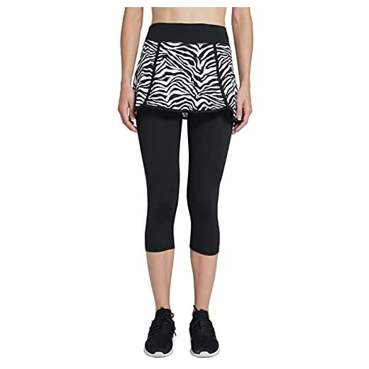 HonourSport Falda Pantalón con Polainas Falda de Deportes para Mujer Capris Golf Tennis