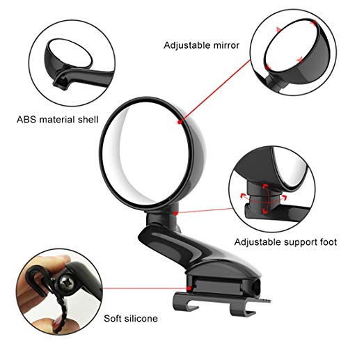 Image of Automaze 1 Pc 3R-094 Car Rear View Blind Spot Parking Mirror Adjustable 360 Degree Wide Angle, Rear View Mirror Mounted Type For Left Side Mirror