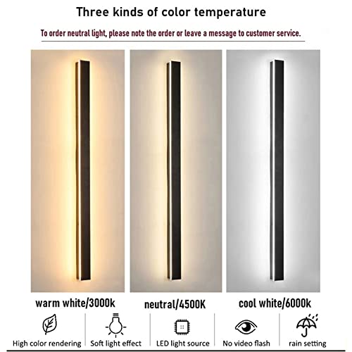 Applique murale LED dorée de 100cm design moderne étanche IP65 pour salon - 5