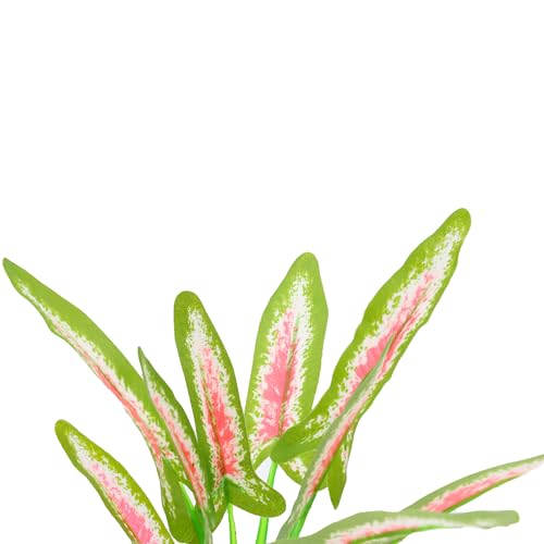 Image of Silk Aquarium Plants for Betta Fish Tank, 2 Pcs 8 Inch Small Silk Aquarium Plant Aquatic Water Grass Decoration (Green-Wine, 8 Inch)
