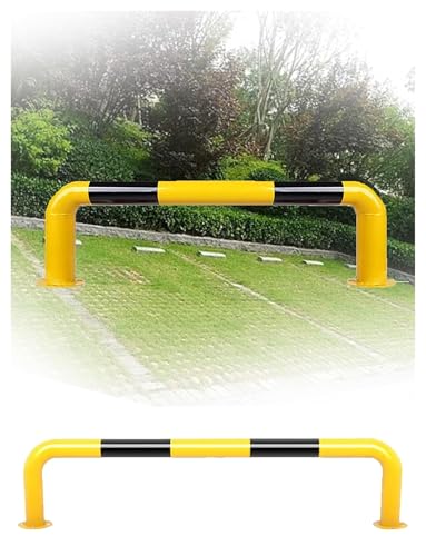 WDSOPK U Şekli Güvenlik Direkleri, Otopark, Garaj, Araba Yolu, Depo için Siyah ve Sarı Trafik Uyarı Direkleri - Araba Engelleyici ve Duvar Koruyucu (2000x300x2.5mm)