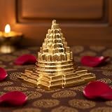 Ekhasa Vastu Meru Shree Yantra Pyramide (5,1 cm) – Metall Meru Pyramide & Sri Yantra Chakra | Geld, Reichtum & Energie Pyramide Vastu für Zuhause, Büro & Geschäft | Wohlstand Yantra