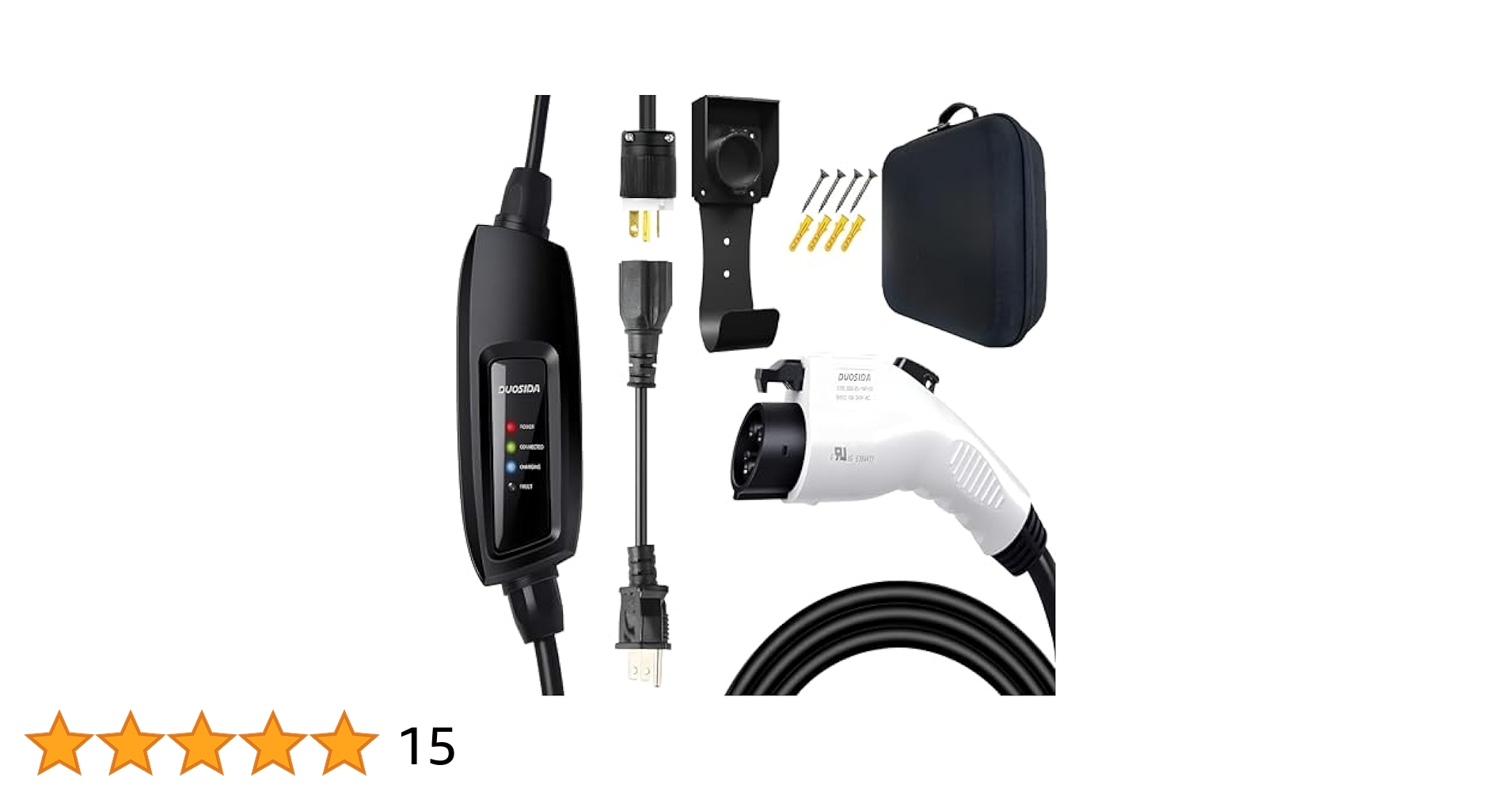 DUOSIDA EV充電ケーブル タイプ2 Amazon.com: Duosida Level 2 EV Portable Charger, 16A