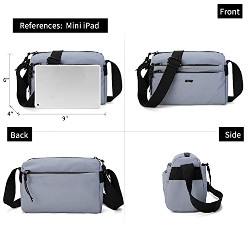 Etidy Nylon Crossbody Bag For Women Waterproof Lightweight Casual Shoulder Bookbag Purse Hobo Bag（Light Blue） #TOP1