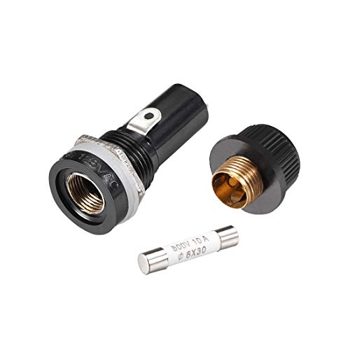 Uxcell Screw Cap Panel Mounted Fuse Holder Ac 125V/15A 250V/10A With 6 X 30Mm Ceramics Fuse 2Set #TOP2