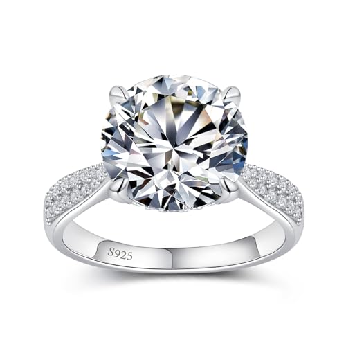 Elio Passero Double Row Moissanite Engagement Ring For Women 4CT Size9 by Elio Passero - Used condition - US$59.55