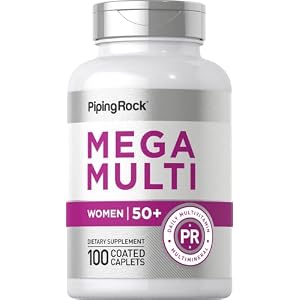 Piping Rock Women’s Multivitamin 50 Plus | 100 Coated Caplets | Mega Multi Vitamin for Women | Non-GMO, Gluten Free Supplement
