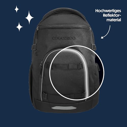 Sac d'école Coocazoo Byte ergonomique et imperméable noir charbon