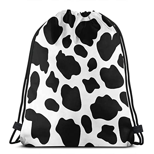 Drawstring Backpack Cow Print Unisex Home Sport Gym Sack Bag for Gym Shopping Sport Yoga Travel