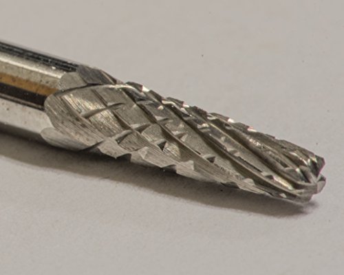 Fresa de carburo sólido doble corte 1/8" x 3/8" miniatura 2