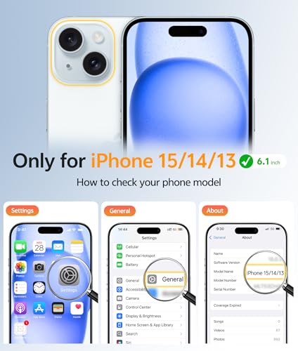 Image of FNTCASE for iPhone 15 Case: for iPhone 14 Case & iPhone 13 Case [Compatible with Magsafe] Translucent Matte Cases with [Screen Protector] Military Grade Shockproof Protective Phone Cover - Ultramarine | Magnetic