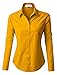 LE3NO PREMIUM Womens Easy Care Long Sleeve Button Down Work Shirt