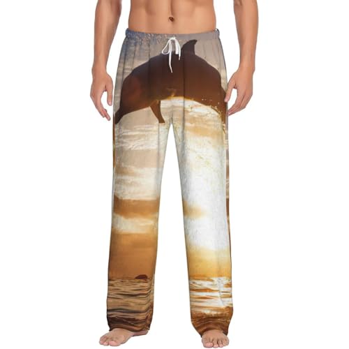 Pantalon pyjama homme polaire dauphin fini les jambes froides la nuit