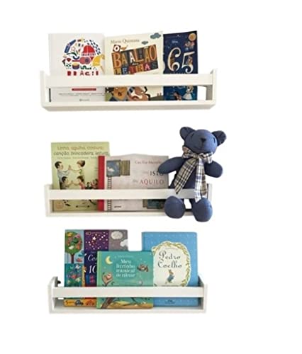 Prateleira Revisteiro de parede para livros infantil 3 peça