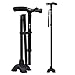 Self Standing Folding Walking Cane Lightweight Walking Stick with LED Light and Cushion Handle Adjustable Folding Cane for Men and Women