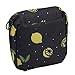 DYSCN Mignon Sac De Rangement De Serviette Hygiénique Sac De Collection De Tampon À Glissière Sac Fille Porte-Monnaie Produits D'Hygiène, Citron Noir