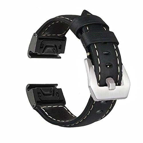 Bracelet Garmin Fenix 5/6 anti-irritation cuir silicone agate 22 26mm