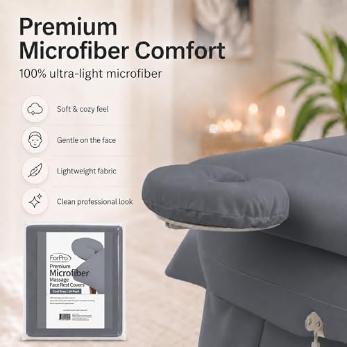Fundas de microfibra para spa y centros de fisioterapia ForPro gris transpirable 3