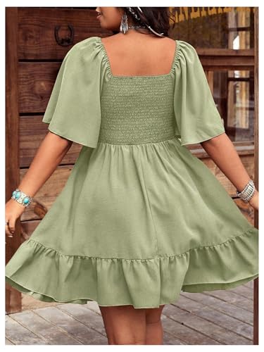 Image of Verdusa Women's Plus Size Western Boho Floral Dress Cowgirl Country Concert Vacation Outfits Flowy Summer Dresses