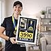 3-in-1 Shadow Box Display with Real Glass (Medal, Race Bibs, and Photo Display) – Marathon Medal Display and Frame, Triathlon & Running Bib Holder, Wall-Mounted, Real Tempered Glass- White