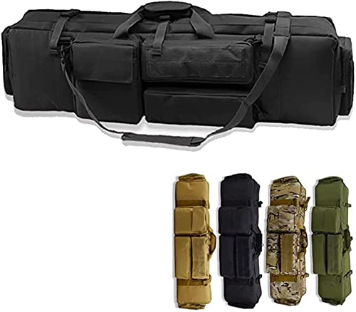 Mochila Caza Porta,Bolsa Táctica Funda para Arma,Bolsa para Rifle Funda para Armas Pistola Bolsa De Almacenamiento con Correa De Hombro para Caza Pesca Mochila Black