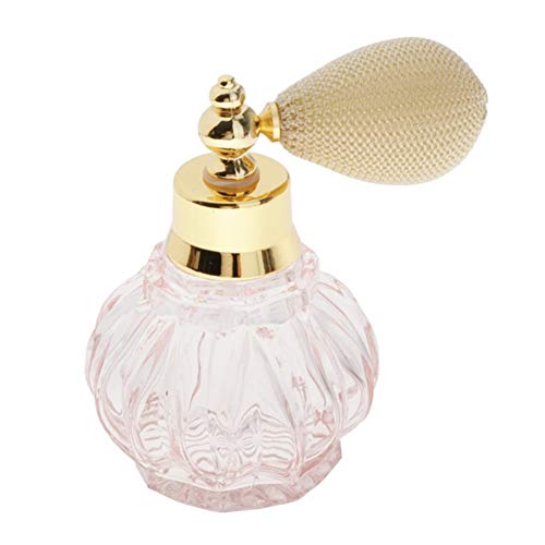 Preisvergleich Produktbild 80ml Kristall Rosa Parfümflasche nachfüllbare Flasche Gold Cap Retro nachfüllbare Duftstoff-Flaschen-Zerstäuber nachfüllbaren Behälter (Farbe : B Yellow)