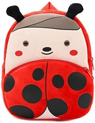 Cute Toddler Backpack Toddler Bag Plush Animal Cartoon Mini Travel Bag for Baby Girl Boy 2-6 Years(Beetle)
