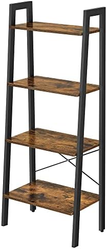 VASAGLE Estantería de Escalera, Estantería de 4 Niveles, para Sal...