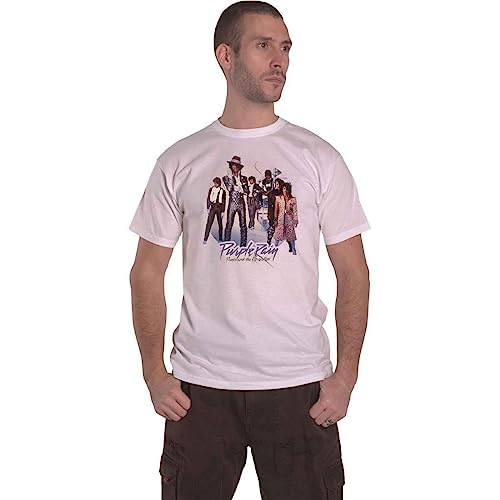 T-shirt Prince Purple Rain blanc idéal pour vos sorties et concerts rock