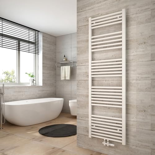 Heilmetz Weiß BadHeizkörper 50 x 160 cm Handtuchtrockner Bad-Heizkörper Handtuchheizkörper Mittelanschluss Heizung 654 Watt Leistung Handtuchwärmer