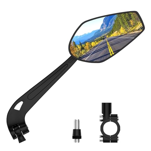 Raoot Bike Mirrors, Adjustable Bicycle Mirrors for Handlebars 22-25MM, 360° Rotatable HD Bicycle Rear View Mirror for Mobility Scooter, Electric Bikes(Right)